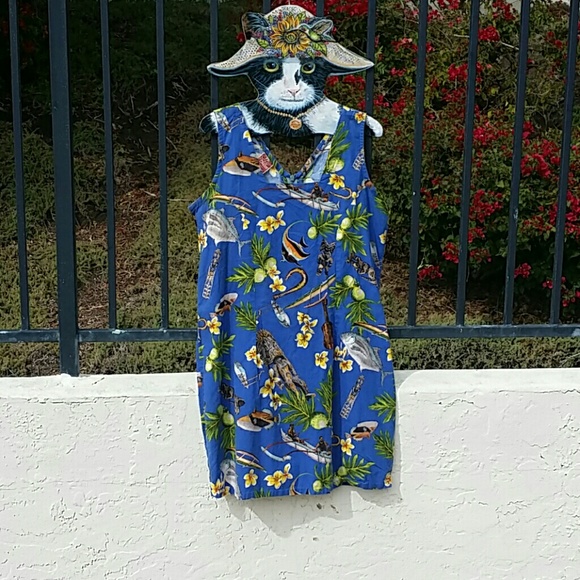 Hawaiian Print Dress - Picture 5 of 6